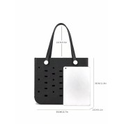 Black And Silver Tote Bag