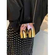 Black Gold Chain Crossbody Shoulder Bag