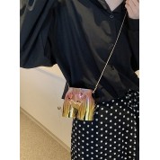 Black Gold Chain Crossbody Shoulder Bag