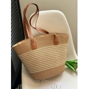 Woven Double Handle Tote Bag