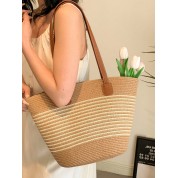 Woven Double Handle Tote Bag