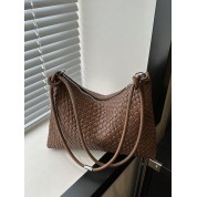 Brown Leather Tote Shoulder Bag