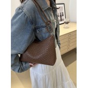 Brown Leather Tote Shoulder Bag