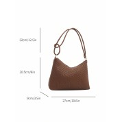 Brown Leather Tote Shoulder Bag