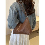 Brown Leather Tote Shoulder Bag