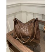 Brown Leather Tote Shoulder Bag