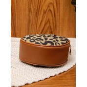 Leopard Print Round Cross Body Bag