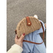 Nylon And Leather Crossbody Bag