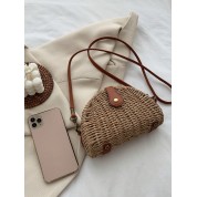 Nylon And Leather Crossbody Bag