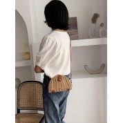 Nylon And Leather Crossbody Bag