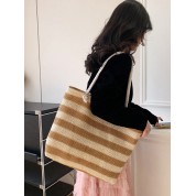 Straw Bag With Shoulder Strap