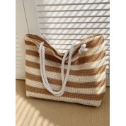 Straw Bag With Shoulder Strap