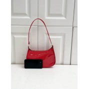 Large Red Leather Shoulder Bag