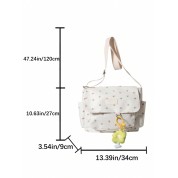 Logo Print Nylon Crossbody Bag