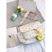 Logo Print Nylon Crossbody Bag