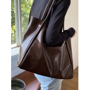 Large Brown Soft Leather Tote Bag