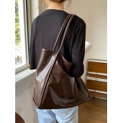 Large Brown Soft Leather Tote Bag