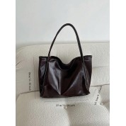 Large Brown Soft Leather Tote Bag