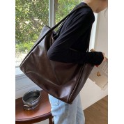 Large Brown Soft Leather Tote Bag