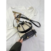 Faux Leather Crossbody Tote Bag