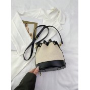 Faux Leather Crossbody Tote Bag