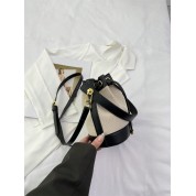 Faux Leather Crossbody Tote Bag