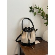 Faux Leather Crossbody Tote Bag