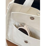 Canvas Tote Bag With Pocket