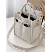 Canvas Tote Bag With Pocket