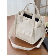 Canvas Tote Bag With Pocket