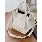 Canvas Tote Bag With Pocket