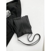 Black Large Saddle Crossbody Bag