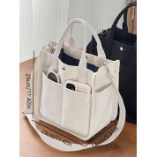 Canvas Tote Bag With Pocket