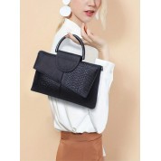 Black Leather Clutch Crossbody Bag