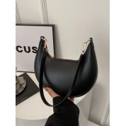 Black Shoulder Bag With Zipper