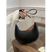 Black Shoulder Bag With Zipper