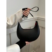 Black Shoulder Bag With Zipper