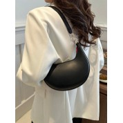 Black Shoulder Bag With Zipper