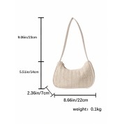 White Shoulder Bag With Chain