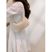 White Shoulder Bag With Chain