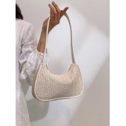 White Shoulder Bag With Chain