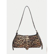 Crossbody Bag With Leopard Print Strap