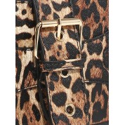 Crossbody Bag With Leopard Print Strap