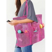 Multi Pocket Tote Bag With Zipper