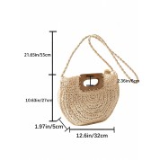 Hand Woven Straw Crossbody Bag