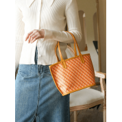 Large Leather Bucket Tote Bag