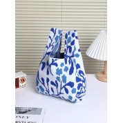 Navy Blue Top Handle Bag