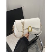 Black Shoulder Bag Gold Buckle