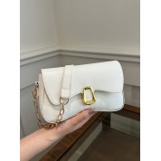 Black Shoulder Bag Gold Buckle