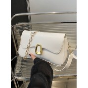 Black Shoulder Bag Gold Buckle